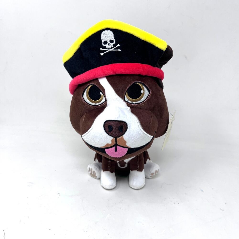 Makeship Plush Official Pirate the Pitbull‎ Brown Stuffed Puppy Dog 2022 NWT